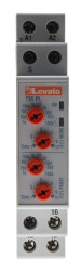 Timer Relay Szyna DIN 12 → 240V ac/dc SPDT 2-stykowy Lovato SPDT 0.1 s → 100dni Wielofunkcyjne funkcyjny