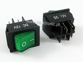 PRZEŁ.<123B>POŚW.12V ZIELONY SZEROKI