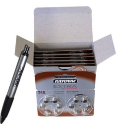 60 x baterie do aparatów słuchowych Rayovac Extra Advanced 312 + chwytak do baterii