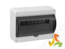 Rozdzielnica natynkowa 12 modułowa 1x12M drzwi transparentne IP30 S-12 C.2073 PAWBOL