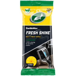 Turtle Wax 54074 Fresh Shine Matt Wipes, Citrus (Pack of 24)