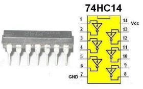 74hc14 кварцевый генератор