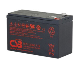 akumulator żelowy AGM CSB UPS123607F2 12V 7,2Ah T2