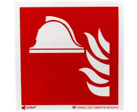 Samoprzylepna tabliczka ostrzegawcza /Zestaw sprzętu ochrony przeciwpożarowej 150X150/ IF/004/F/FS