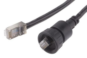 Kabel kat. 5e Ekranowane Czarny 2m