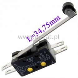 Przełącznik krańcowy z rolką L=34,75mm ( boczne)