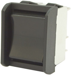 Przełącznik kołyskowy Wł.-wł. Nie 16 A DPDT Czarny APEM