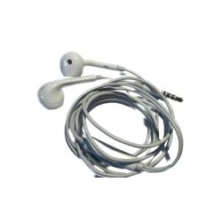 Słuchawki douszne białe z mikrofonem jack 3,5 4-polowy