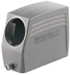 Grommet housing, size D40, die-cast aluminum, M25, angled, longitudinal bow locking, IP65, 1787050000