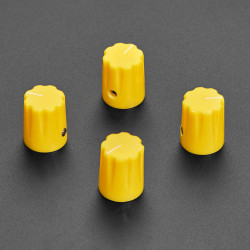Yellow Micro Potentiometer Knob - 4 pack