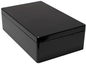 Polyester enclosure, (L x W x H) 400 x 250 x 120 mm, black (RAL 9005), IP66, 1590ZGRP243BK