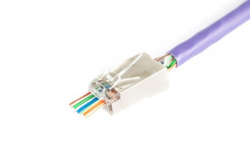 Wtyk RJ45 (8P8C) przelotowy kat.6 ekranowany AWG 26-24 /woreczek zawiera 100szt./ X-ML-6F-EZ