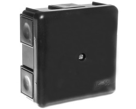Puszka hermetyczna n/t 86x86x39mm pusta IP55 czarna 0226-02