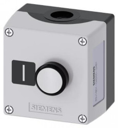 Kaseta sterownicza szara tworzywo 1 otwór przycisk biały /I/ 1NO SIRIUS ACT 3SU1801-0AD00-2AB1