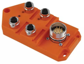 Koncentrator pasywny aktuator/sensor LED 4xM12 żeńskie 5pin/złącze M23 męskie 12pin na kabel sterujący ASBS 4/LED 5-4