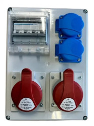 Rozdzielnica elektryczna CEE 32A 16A 2x230V z bezpiecznikami HAGER 98H-3