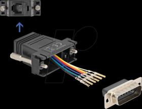 67082 Adapter D-Sub 15 Pin plug > RJ12 jack Mounting kit, black
