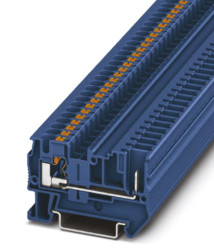 Blok zacisków przelotowych Phoenix Contact poziomy: Pojedynczy 24 → 10AWGWciskane PT 4/1P BU 32A 800 V