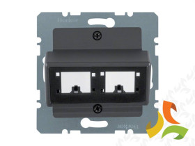 BERKER B.KWADRAT Płytka czołowa do 1 lub 2 modułów pojedynczych Reichle&De-Massari antracytowy mat 14721606 HAGER