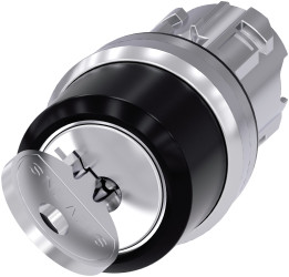 Przełącznik obrotowy kluczykowy 2-pozycyjny wycięcie: 22mm Zatrzask IP20, IP66, IP67, IP69, IP69K Siemens przycisków: 2