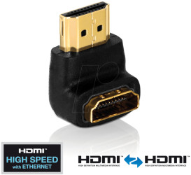 PI035 HDMI/HDMI adapter 90° - PureInstall Series