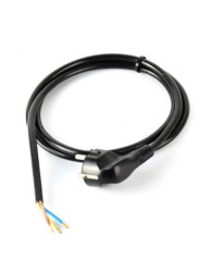 KABEL ZALEWANY 3x1,5 CZARNY 2m