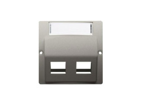 SIMON BASIC Pokrywa gniazd teleinformatycznych na Keystone skośna satynowy BMGKS2P/29 KONTAKT SIMON