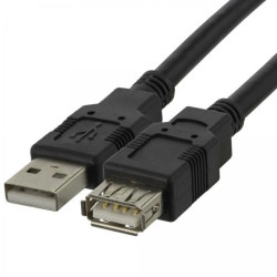 NEKU Kabel przedłużacz USB 2.0 A (wtyk / gniazdo) czarny 5m