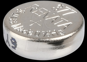 377 Renata, silver oxide, 24 mAh, 6.8 x 2.6 mm