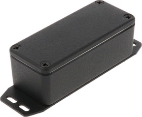 Aluminum die cast enclosure, (L x W x H) 93 x 39 x 31 mm, black (RAL 9005), IP65, 1590WAFBK