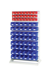 Szafka z panelami ażurowymi głębokość 550mm szerokość 1000mm wysokość 1775mm Jasnoszary Stal Bott