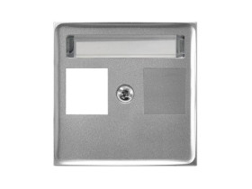 ARIA Pokrywa gniazda pojedynczego prosta typu Keystone srebro PGPK-1U/18 OSPEL