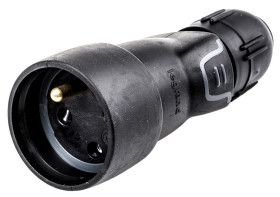 Złącze sieciowe Gniazdo Montaż na kablu 2P+E Typ E – francuski 16A