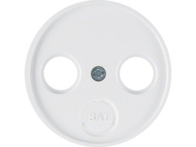 BERKER R.1/R.3/R.classic Płytka czołowa do gniazda antenowego 2- 3-wyjściowego biały połysk 12032089 HAGER