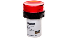 Lampka Sygnalizacyjna Mb Z Led, Monoblok, 24V Ac/Dc, Płaski Klosz, Czerwona...