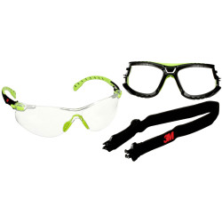 3M S1201SGAF-TSKT Solus Safety Glasses Anti-Fog Coating Green Black