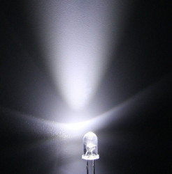 Ultra Bright LED 5mm - White (10 Pack)