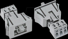 890-753 WINSTA® MINI, 3-pin plug, snap-in