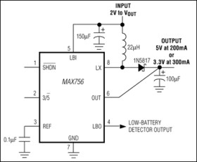 3.3V/5V/Adjustable-Output, Step-Up DC-DC Converters