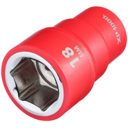Draper 17654 XP1000&#xAE; VDE Socket, 3/8&quot; Sq. Dr., 18mm - 17654