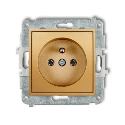 MINI Mechanizm gniazda pojedynczego z uziemieniem 2P+Z (bez przesłon torów prądowych) złoty 29MGP-1z