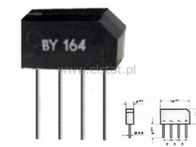 Mostek prostow. BY 164 ( płaski ) 1,5A 80V