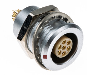 Złącze wielostykowe przemysłowe 7-pinowe, panelowe Gniazdo LEMO