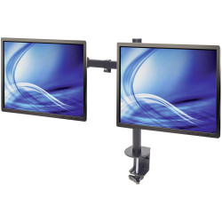 Manhattan 461528 Monitor desk mount Black Height-adjustable Tiltable Swivelling