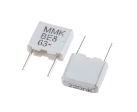 Kondensator foliowy 220nF 40 V ac, 63 V dc KEMET Poliester rozstaw: 5mm THT ±10