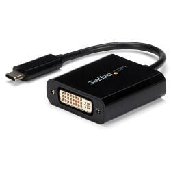 StarTech.com CDP2DVI USB C to DVI Adapter - Black - 1920x1200 - USB Type C Vide