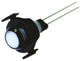 Lampka kontrolna do montażu panelowego 1.7V dc, czerwona 5.9 x 4.8mm LED Czarny Marl