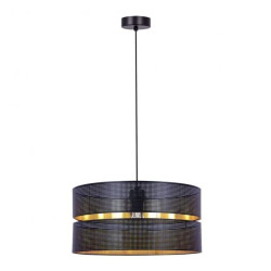 Lampa wisząca ZIMBO na E27 z abażurem w kolorze czarno-złotym K-5221 Kaja Lighting