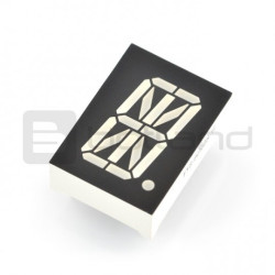 Pojedynczy wyświetlacz alfanumeryczny - 20mm czerwony - wsp. anoda