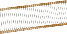 Taped wire, electrolytic copper E-CU 58, hot dip tinned, (W) 85 mm, Ø 0.8 mm, BYB-5-90F201